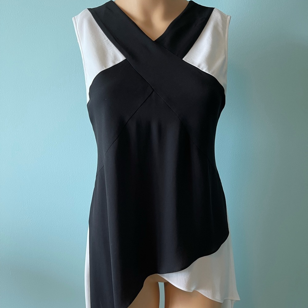 BCBGMaxzaria black & white tank, xs